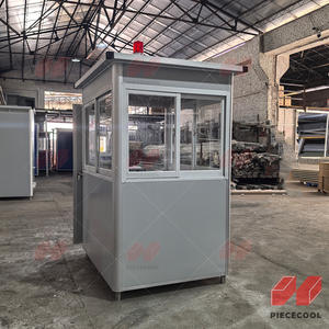 Cabina de seguridad móvil prefabricada moderna <span class=keywords><strong>Casa</strong></span> de guardia de bajo costo para uso de tienda/boleto hecha de panel sándwich - Product Image 2