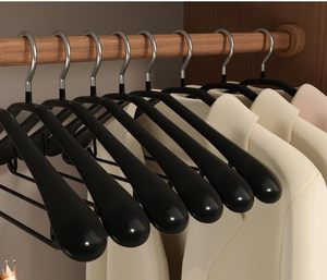 Sample Free Factory Cheap Clothes Hangers Wholesale Custom logo Black White Suit Hanger Coat Shirt Non slip Plastic Hangers - Product Image 3