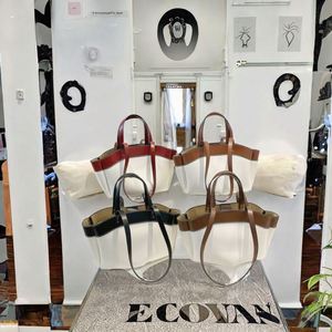Bolsos Tote de Cuero Genuino Hechos a Mano con Jacquard, Nuevos y Populares, Multiusos, Estilo Vintage, Bolsos de Compras, Precio Económico, Productos al por Mayor - Product Image 3