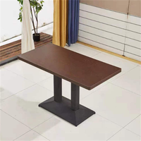 Tables et chaises de salle à manger de restaurant modernes en fer et en bois, ensembles de canapés de banquette, meubles commerciaux durables