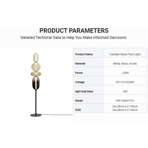 Thiết kế mô hình nghệ thuật hiện đại phòng khách kim loại thủy tinh Acrylic Multi-Head LED cao cấp cung cấp bán buôn kẹo ánh sáng sàn - Product Image 4