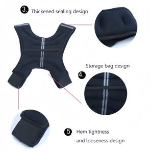 เสื้อกั๊กถ่วงน้ำหนัก3/5/8กก. เสื้อออกกำลังกายแถบสะท้อนแสงปรับได้สำหรับผู้ชายฝึกวิ่ง - Product Image 6