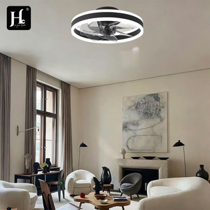 Ventilador de techo LED moderno de 20 pulgadas con control remoto negro, 6 velocidades, para dormitorio, habitación infantil, sala de estar, interruptor discreto - Product Image 6