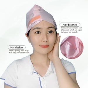 <span class=keywords><strong>Masque</strong></span> capillaire à l'huile d'argan <span class=keywords><strong>bio</strong></span> avec bonnet vapeur auto-chauffant à la kératine pour <span class=keywords><strong>cheveux</strong></span> secs et abîmés - Traitement hydratant et lissant - Product Image 1