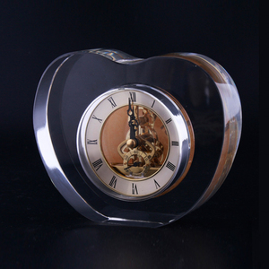 Horloge murale en cristal, souvenirs de bureau, ornements, cadeaux de mariage, horloges en <span class=keywords><strong>verre</strong></span> <span class=keywords><strong>avec</strong></span> photos gravées au laser personnalisées - Product Image 6