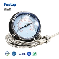 Wtq-280 Stainless Steel 304 Remote Temperature Meter OEM Customizable Pressure Type Instrument