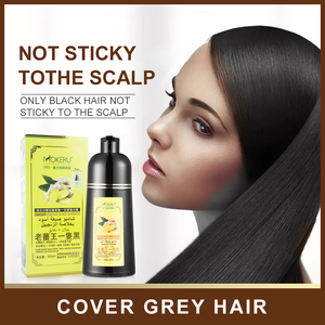 Mokeru Ginger Herbal Natural Black <strong>Hair</strong> <strong>Dye</strong> Shampoo for Woman and <strong>Man</strong> <strong>Grey</strong> White <strong>Hair</strong> Coloring <strong>Dye</strong> - Product Image 3