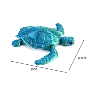 Juguete de Tortuga Marina Realista Pequeña Impresa en 3D con Articulaciones Móviles, de Plástico y Vidrio, Diseño Temático Animal Transfronterizo, Requiere Ensamblaje - Product Image 5