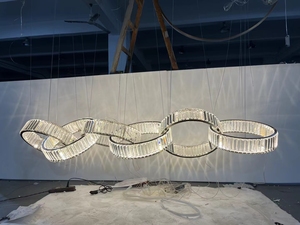 Modern <strong>Luxury</strong> Crystal Ring Chandelier LED Lamps <strong>Light</strong> <strong>Fixture</strong> for Dining Room Bedroom Living Hotel Decoration - Product Image 2