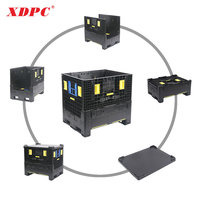 XDPC 800x600x760mm entrepôt utiliser expédition palette boîte caisse pliable caisses en plastique