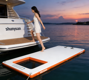 Grand tapis flottant gonflable en PVC et radeau pour quai maritime, auto-gonflant, usage commercial - Product Image 3