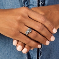 Bague bohème florale vintage pour femme en argent sterling S925 James Avery avec détails abeille et marguerite, bague empilable