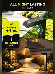 Lampes solaires à piquet les plus vendues, étanches pour l'extérieur, lampes de balisage de jardin, 3 températures de couleur pour allée, patio, aménagement paysager - Product Image 6