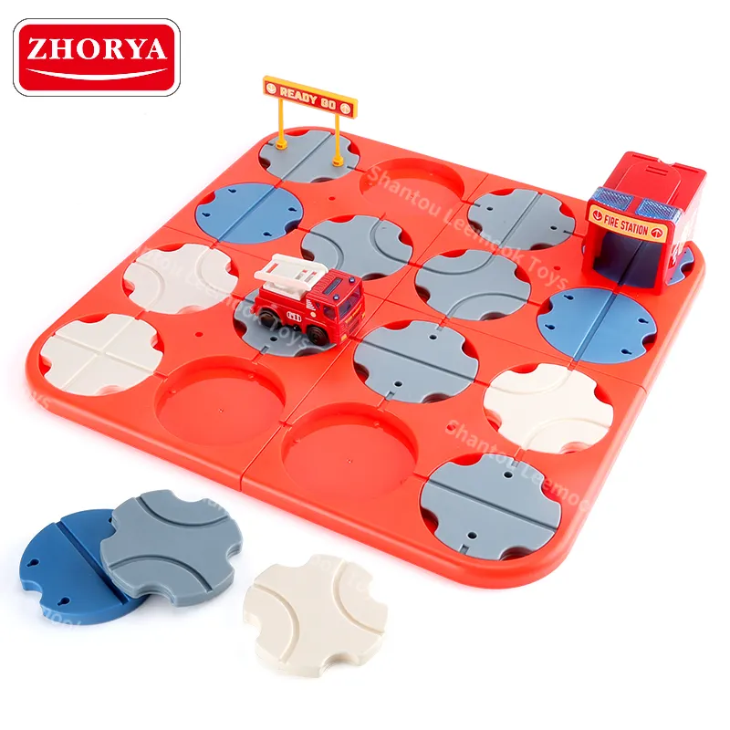 Zhorya New Brain Kids Puzzle Toys Road Blocks Construction Maze Play Fun Board Game Educational Toys For Kids