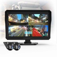 Système de caméra de recul BSD 4 canaux 10 pouces avec écran tactile TFT, enregistreur DVR, télécommande et écran partagé