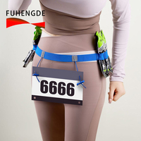 Couleurs personnalisées, accessoire de course à pied réglable pour l'extérieur, nylon léger et élastique personnalisé, dossard de marathon et de triathlon