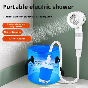 Douche de camping portable sans électricité, pompe extérieure rechargeable avec affichage numérique intelligent - Product Image 3