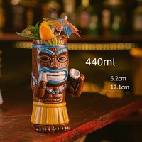 Mug Tiki Tren Baru Hawaii, Mug Keramik Koktail Kreatif, Gelas Bar, Botol, Mug