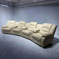 Modernes Heimkino Single Multifunktion ales elektrisches Sofa Top Layer Rindsleder Echtes Leder Holz Direct Factory Sale Space