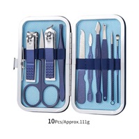 Kit de 16 outils pour ongles en acier inoxydable – Manucure et pédicure, coupe-ongles, ciseaux, lime, pincettes, coupe-ongles, pour la maison, le salon et les bébés
