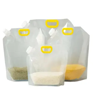 Tas cairan Biodegradable kantung air berdiri minuman energi cerat kantung makanan bayi mirip Capri kantong matahari Model polos ritsleting