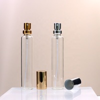 Grosir bulat 5ml 10ml 28ml Crimp Mini kosong semprotan bening botol kaca parfum minyak kemasan kosmetik
