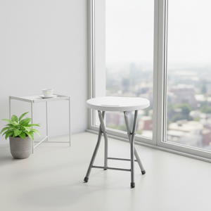 Chaise pliante ronde blanche compacte et facile à transporter avec structure métallique, <span class=keywords><strong>de</strong></span> fournisseurs chinois populaires aux États-Unis - Product Image 5