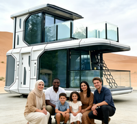 Capsule Spatiale Préfabriquée de Luxe pour Glamping – Pods à Structure en Acier, Alimentation Solaire, Verre Panoramique pour Villa, Jardin et Chantier de Construction