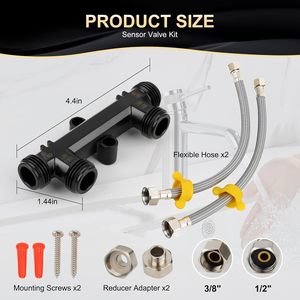 Watts Water <b>Heater</b> Bypass Valve Kit 0.5 In Ports Chrome Plated Brass Easy Install For Hot Water Recirculation - Product Image 3