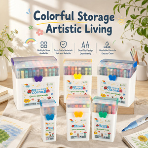 Juego de Rotuladores de Doble Punta, 80 <span class=keywords><strong>Colores</strong></span>, No Borrables, para Pintar, Dibujar, Resaltar, Material Escolar para Artistas Coreanos - Product Image 1