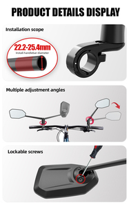 Easydo nâng cấp 3 bộ phận gương xe đạp điện có thể điều chỉnh gương chiếu hậu sửa đổi Tay Lái Xe Đạp - Product Image 4