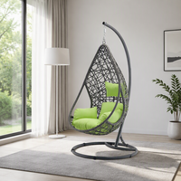 Fauteuil suspendu en aluminium pour jardin extérieur, moderne et élégant, avec coussin imperméable, idéal pour les hôtels
