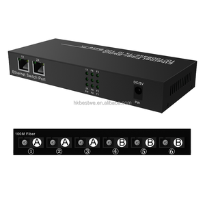 ผลิตในประเทศจีน ตัวแปลงไฟเบอร์เป็นอีเธอร์เน็ต แบบ Single-Mode Simplex 6SC 2RJ45 ตัวแปลงสื่อไฟเบอร์แบบรับส่งสัญญาณ 1 คู่ - Product Image 2