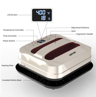 Presse à chaud manuelle portable 12x10 pouces pour T-shirts, transferts thermiques vinyle HTV, sérigraphie et sublimation – Nouveauté
