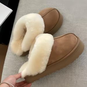 Pantuflas Cálidas Forradas de Lana UGG para Mujer, Calzado Plano con Plataforma Casual y Elegante, Zapatos para Caminar de Alta Calidad para Mujer - Product Image 4