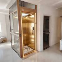 Bowete Geräuscharmer Wohnhaus-Aufzug Roségold Kleiner Innenlift für Villen