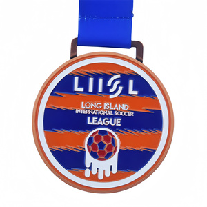 Medallas de fútbol de EE. UU. Goles Premio personalizado Medalla de la liga de fútbol Caja de terciopelo con cinta para el evento internacional de fútbol de Long Island - Product Image 2