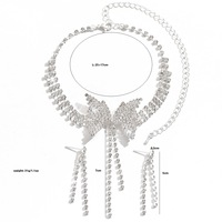 Parure de bijoux élégante en cuivre motif papillon – Collier et boucles d'oreilles à motif géométrique pour mariages, fêtes et fiançailles de la mariée romantique