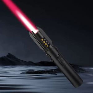 Lightsaber Style Metal Long Handle Torch <b>Lighter</b> Adjustable Rotatable Jet Flame Butane Refillable <b>Windproof</b> Portable BBQ Welding - Product Image 6