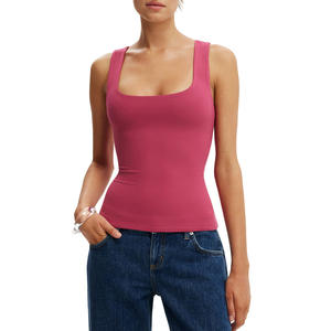 Débardeur long pour femme à dos ouvert avec ourlet allongé et coupe décontractée pour le superposition, le style urbain et les tenues athleisure oversize - Product Image 1