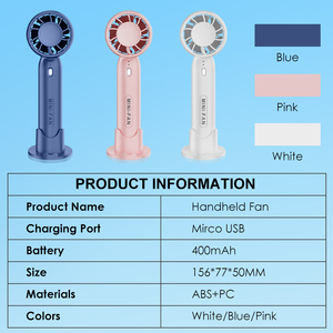 400MAh Mini Xách Tay <span class=keywords><strong>Fan</strong></span> <span class=keywords><strong>Micro</strong></span> USB Có Thể Sạc Lại 3 Tốc Độ Mạnh Mẽ Cầm Tay Người Hâm Mộ Trang Điểm <span class=keywords><strong>Fan</strong></span> Đối Với Carry-On Du Lịch Ngoài Trời - Product Image 2