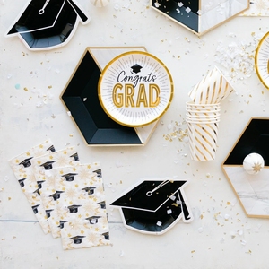 DAMAI Graduation Party Plates Napkins Set 7inch 9inch UV Printed Paper Disposable Tableware <b>for</b> Graduation Celebration - Product Image 3
