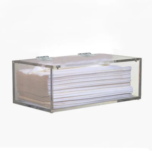 Boîte de rangement de bureau transparente en acrylique porte-<span class=keywords><strong>masque</strong></span> <span class=keywords><strong>jetable</strong></span> avec couvercle boîte de rangement étanche à la poussière boîte d'organisation d'articles divers - Product Image 4