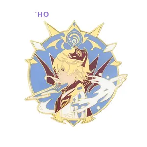 OEM&ODM Custom Enamel Pins Anime Character Gold Plated Badge Anchor Lapel Pin For Gifts