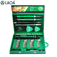 Juego de Destornilladores de Precisión LAOA 38 en 1 con Puntas de Acero S2, Herramientas de Reparación Digital, Estuche Blando para Reparación de Teléfonos Celulares y Computadoras Portátiles