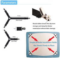 Attaches élastiques triangulaires réglables pour draps de matelas, sangles de maintien pour draps-housses