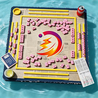 Table de Mahjong flottante de luxe moderne en EVA 90x90cm, avec aménagement de rainures pour tuiles personnalisable OEM, plateau en mousse durable, écologique et étanche