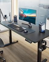 Table de jeu noire personnalisée de bureau de club de jeu professionnel chaud lumières LED RVB bureau de jeu en forme de K stable