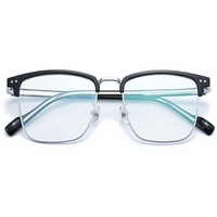 Monture de lunettes optiques TR90 avec branches en acétate, lunettes carrées légères pour hommes et femmes, personnalisation OEM