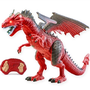 Ferngesteuerte Dinosaurier-Figuren RC Laufender Dinosaurier in Großer Größe mit Brüllgeräusch Sprühfunktion Leuchtende Augen für Geburtstagsgeschenke - Product Image 1